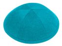 Turquoise Linen Kippah