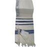 Traditional Wool Tallit in Blue and White Stripes