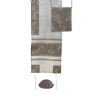 Yair Emanuel Embroidered Raw Silk Tallit Set in Grey