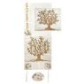Yair Emanuel Embroidered Raw Silk Tallit Set Tree of Life Design in Green, Gold, and Copper Shades