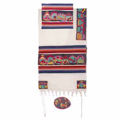 Yair Emanuel Hand Embroidered Twelve Tribes Tallit Set
