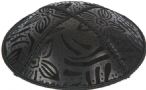 Large Flowers Embossed Kippah