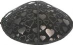 Hearts Embossed Kippah