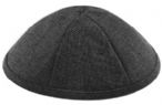 Black Burlap Kippah