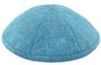 Turquoise Burlap Kippah