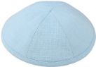 Light Blue Linen Kippah