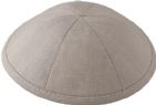 Light Grey Linen Kippah