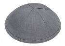 Grey Linen Kippah