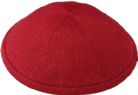 Burgundy Linen Kippah