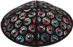 Multicolor Foil Smiley Embossed Kippah