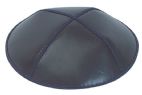 Navy Leather Kippah