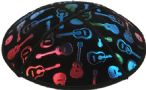 Rainbow Foil Guitars Embossed Kippah