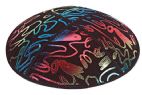 Rainbow Foil Scribble Embossed Kippah