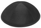 Black Raw Silk Kippah