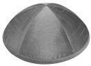 Grey Raw Silk Kippah