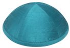 Turquoise Raw Silk Kippah