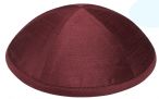 Burgundy Raw Silk Kippah