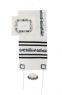 Yair Emanuel Tallit Embroidered Jerusalem in Black