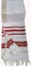 Acrylic (Imitation Wool) Tallit Prayer Shawl in Red and Gold Stripes