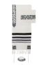 Yair Emanuel Embroidered Raw Silk Tallit Set Star of David Design in Black