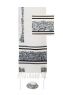 Yair Emanuel Tallit Embroidered Jerusalem - Black