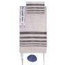 Yair Emanuel Hand Woven Raw Silk Tallit Set in Silver