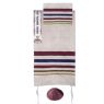 Yair Emanuel Hand Woven Raw Silk Tallit Set in Multi Colors