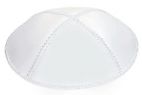 White Leather Kippah