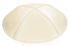 Ivory Leather Kippah