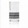 Yair Emanuel Woven Tallit w/ Stripes-Pomegranate Atara-Black