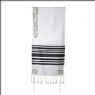 Yair Emanuel Woven Tallit w/ Stripes-Jerusalem Atara-Black