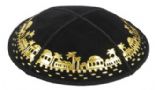 Gold Foil Jerusalem Border Kippah