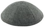 Grey Burlap Kippah