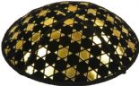 Gold Foil Star of David Embossed Kippah