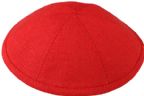 Red Linen Kippah