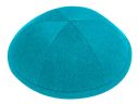 Turquoise Linen Kippah