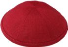 Burgundy Linen Kippah