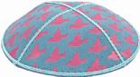 Pink Doves Foil Embossed Kippah