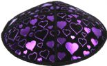 Purple Heart Foil Embossed Kippah