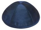 Navy Raw Silk Kippah