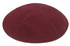 Burgundy Suede Kippah