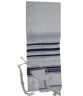 Acrylic (Imitation Wool) Tallit Prayer Shawl in Purple and Silver Stripes