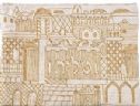 Emanuel Hand Embroidered Tallit Bag Jerusalem Gold