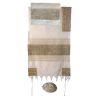 Yair Emanuel Hand Embroidered Jerusalem in Silver Tallit Set