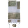 Yair Emanuel Hand Embroidered Jerusalem in Silver Tallit Set