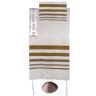 Yair Emanuel Hand Woven Raw Silk Tallit Set in Gold