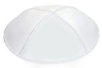 White Leather Kippah