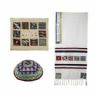 Yair Emanuel Tallit- Full Embroidered Geometric-Multicolor