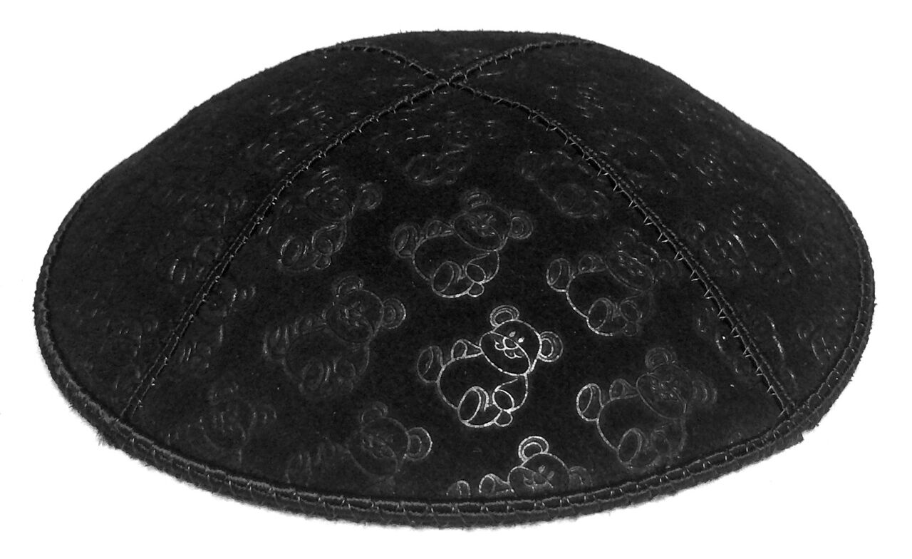 Teddy Bears Embossed Kippah