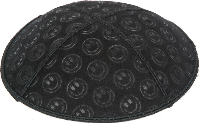 Smiley Embossed Kippah